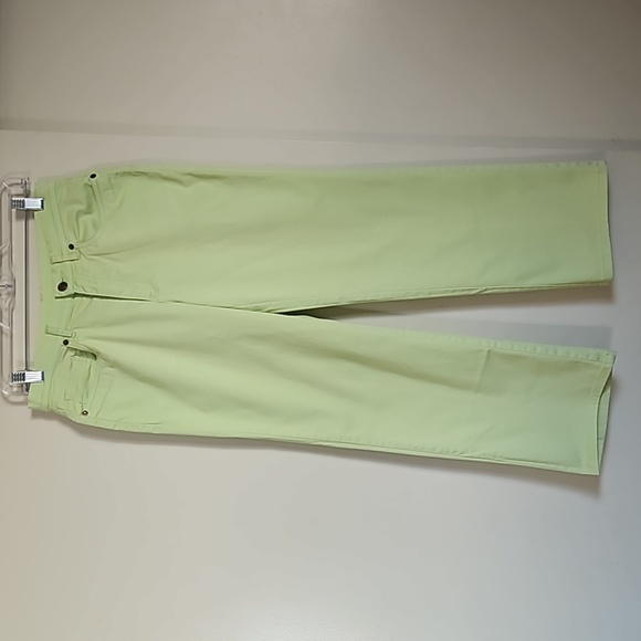 Talbots stretch lime green straight leg pants jeans size 6P - Picture 3 of 15